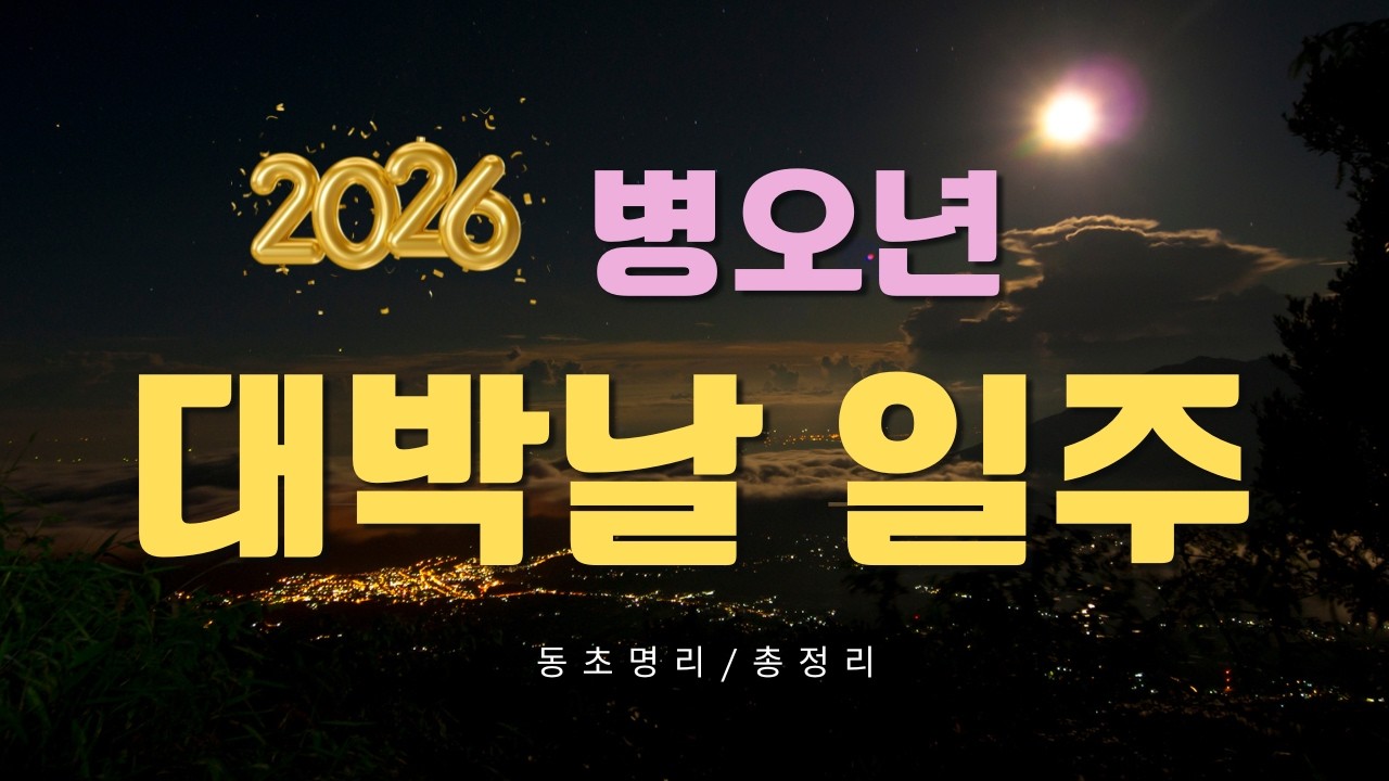 2026년 병오년 새해 좋은 운세는? 60년 만에 찾아온 역대급 재물운! 병오년, 자다가도 돈벼락맞을 가능성있는 일주!