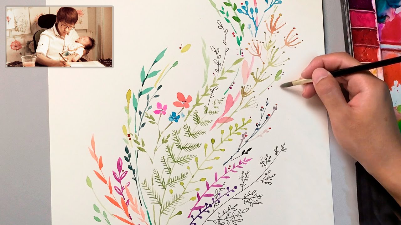 [LVL4] Hand Painted Watercolor Clipart