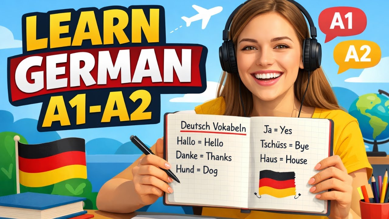 Learn 50 German A1 Verbs for Daily Life 🇩🇪 | Basic German Verbs for Beginners (With Examples)
