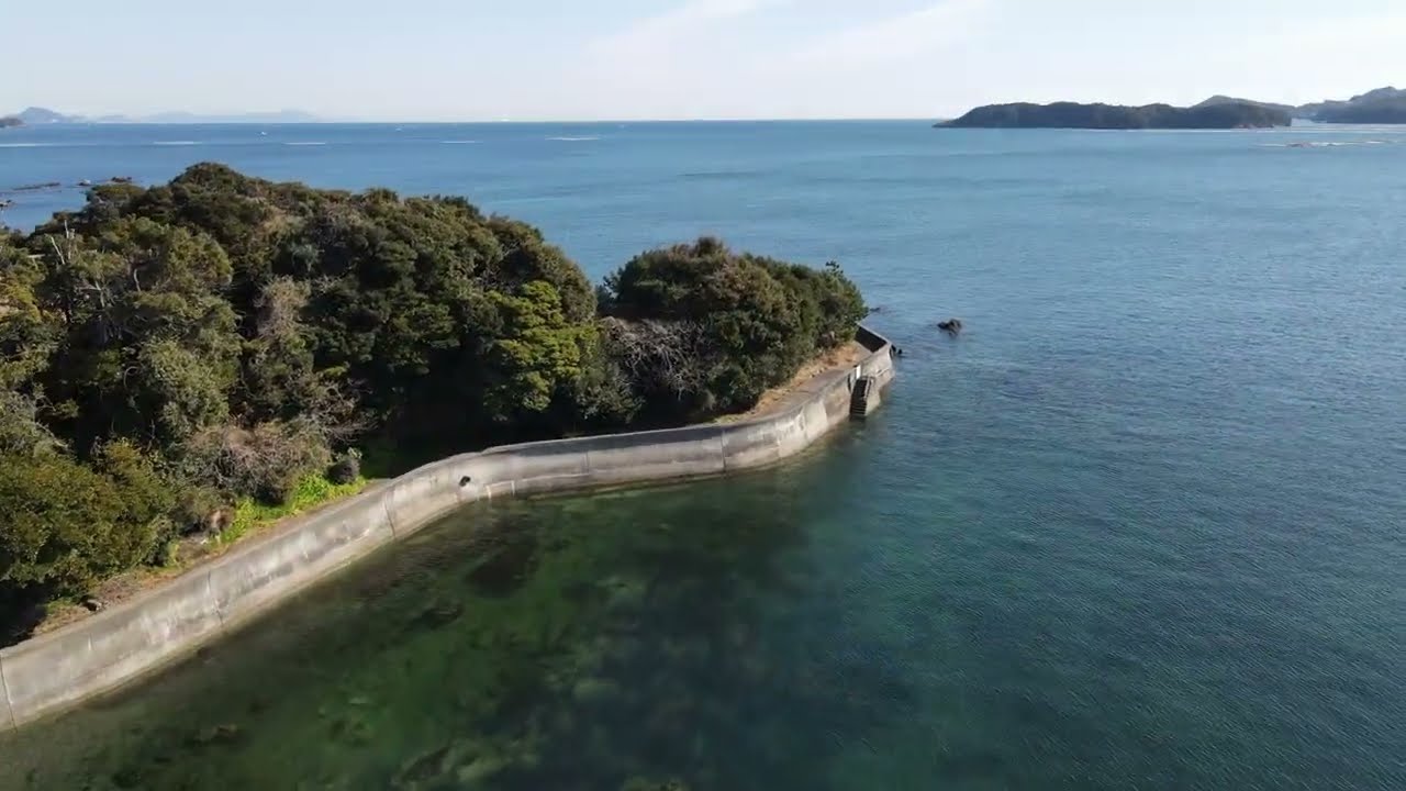 空撮！　三重県鳥羽市の安楽島漁港