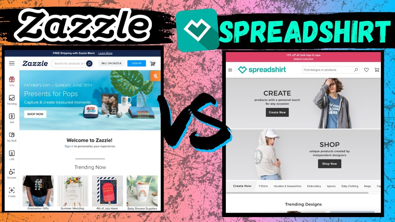 Spreadshirt Vs Zazzle