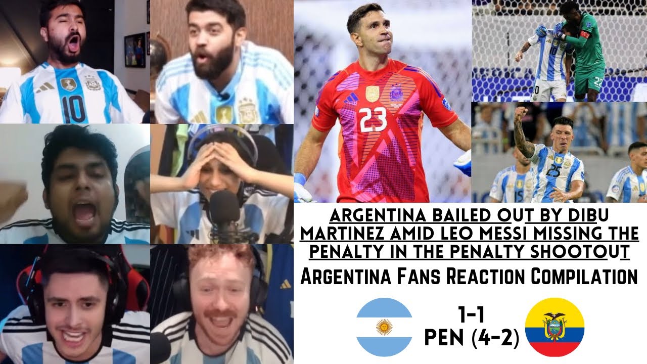 ARGENTINA Fans Crazy Reactions to ARGENTINA vs ECUADOR | COPA AMERICA QUARTER FINAL | 05-07-2024