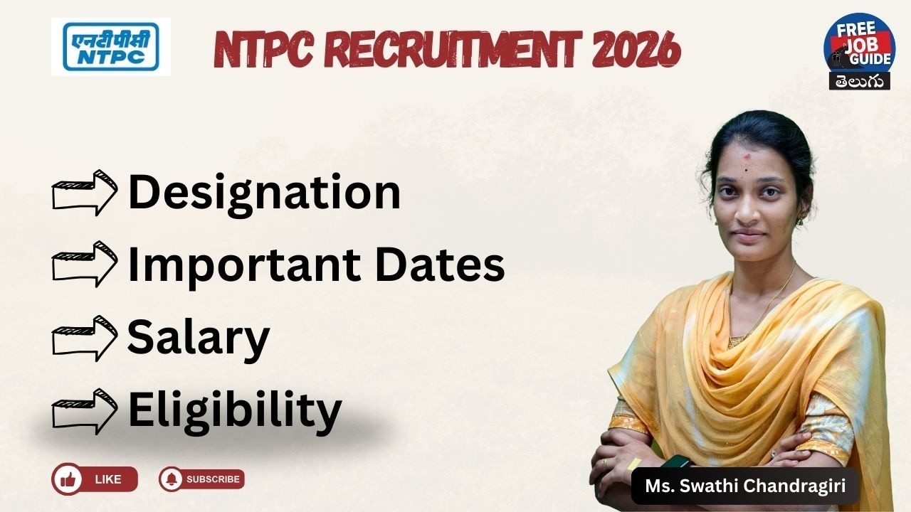 NTPC Engineering Executive Trainee Recruitment 2026 &ndash; FREE JOB GUIDE Telugu