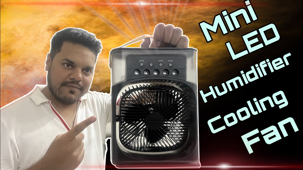 Mini Portable Cooling Fan With Humidifier | Mini LED Humidifier Cooling Fan