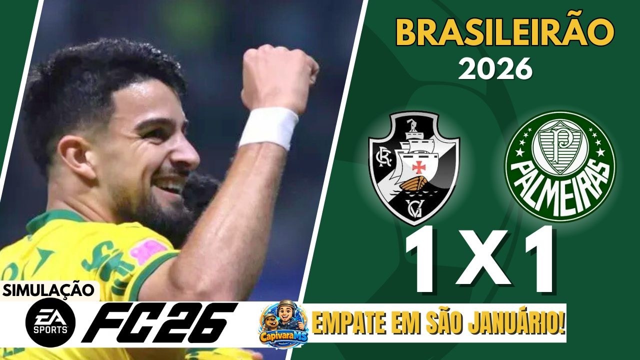 VASCO 1x1 PALMEIRAS | BRASILEIRÃO 2026 – 5ª RODADA | SIMULAÇÃO REALISTA NO FC 26