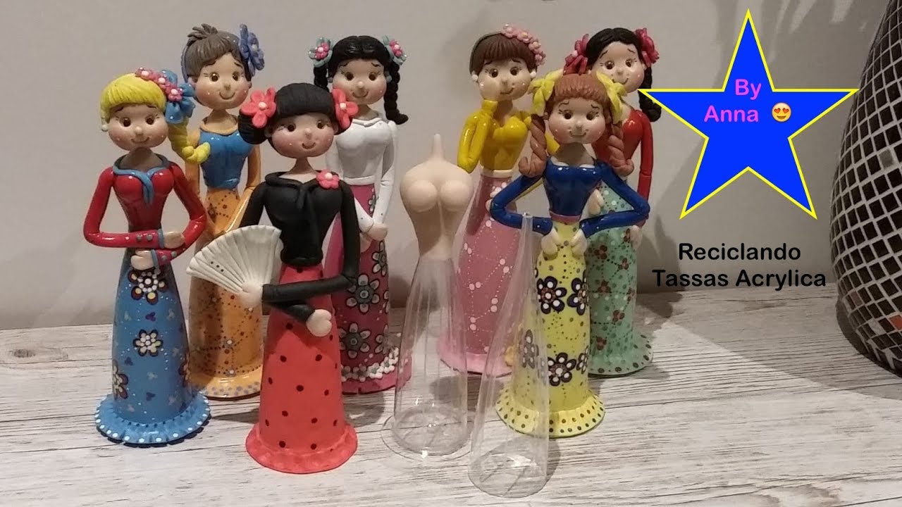 BONECA FEITA EM  TAÇA ACRILICA N:1