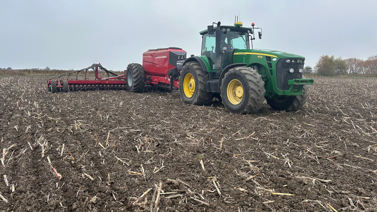 Horsch Avatar 12.25 SD   John Deere8530 Great Sound.