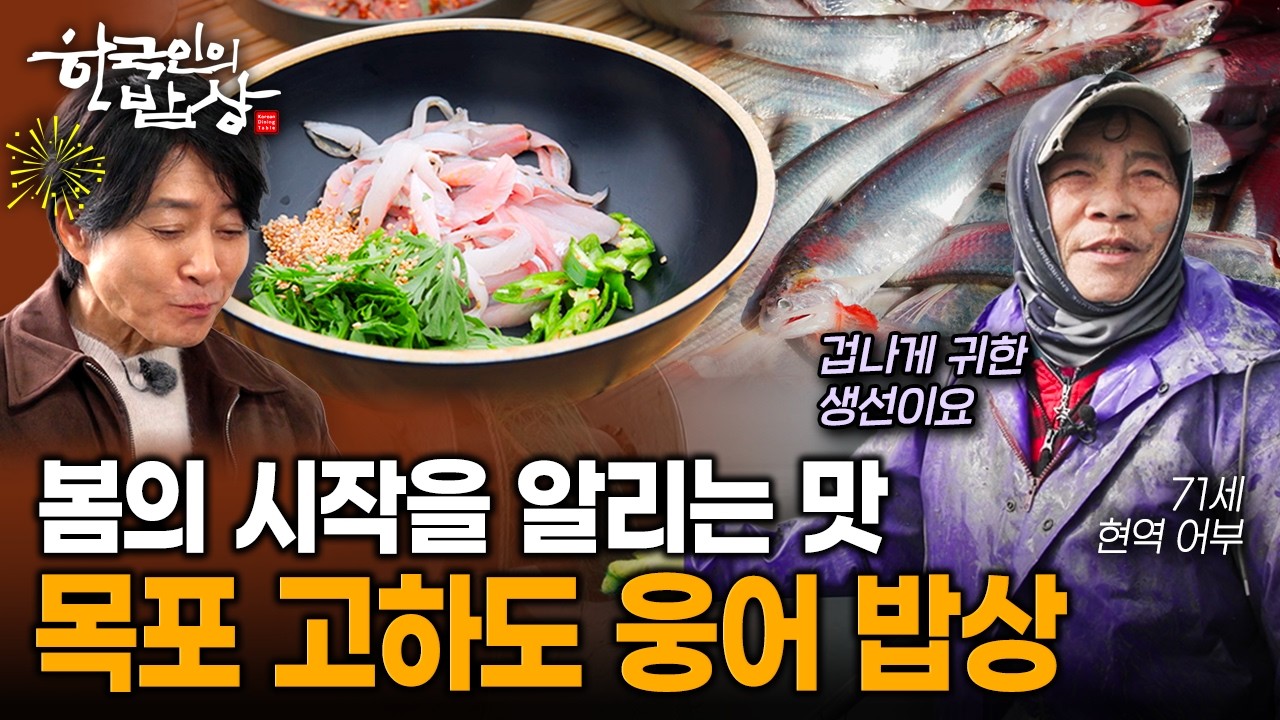 전남 목포 고하도의 봄맛.. 웅어회와 도다리매운탕, 냉이무침 한 상 | KBS 260319 방송
