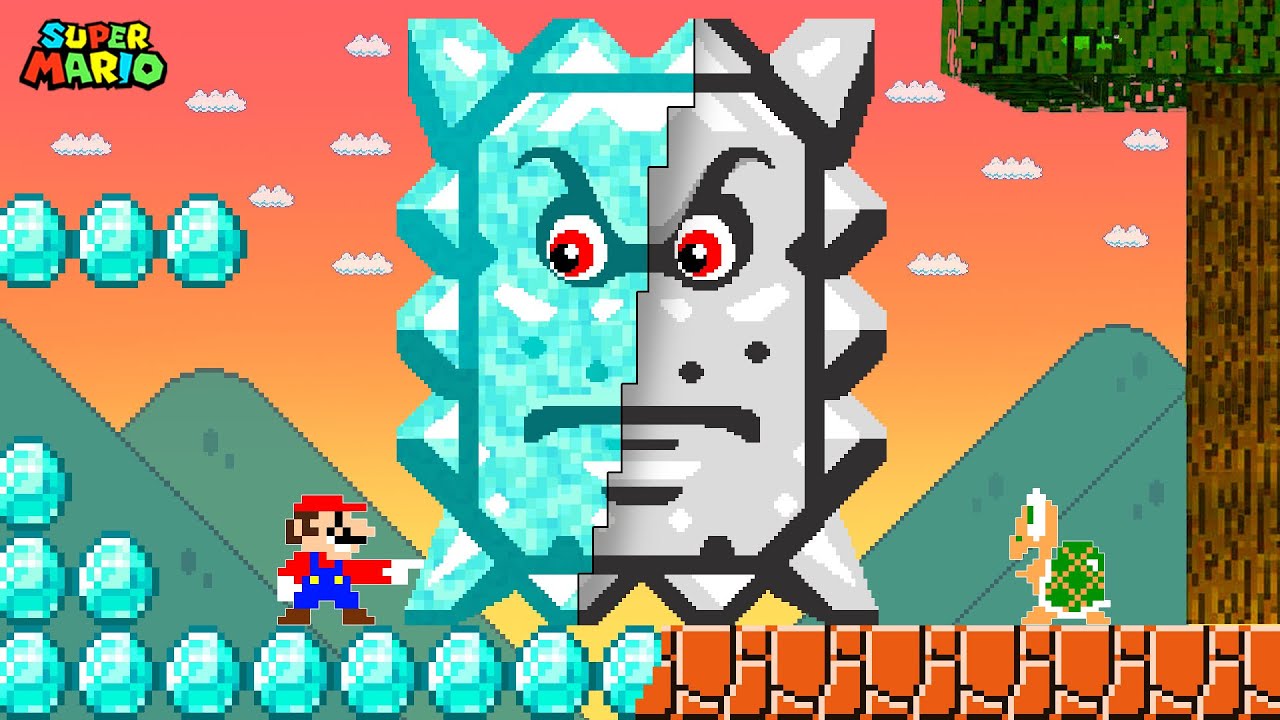 Mario vs Minecraft. When everything Mario touches turns to Diamond