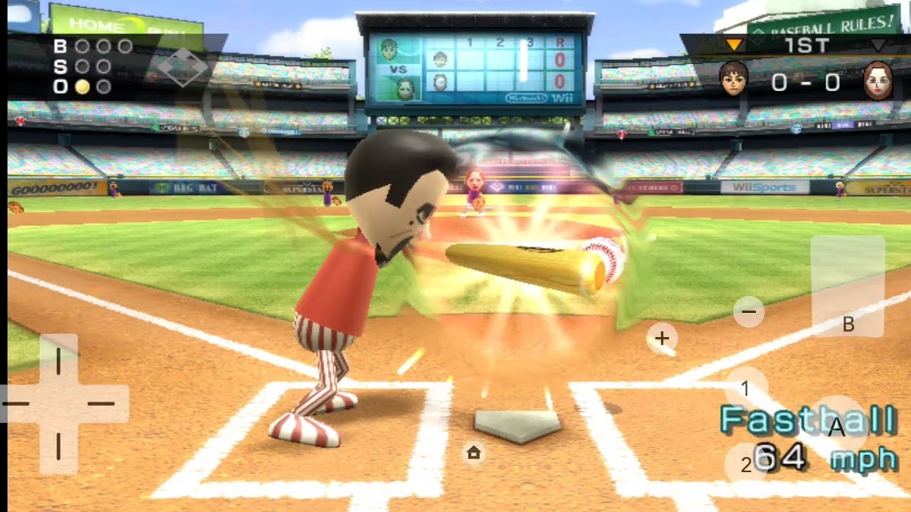 Wii Sports : Baseball Gameplay (Dolphin Emulator)