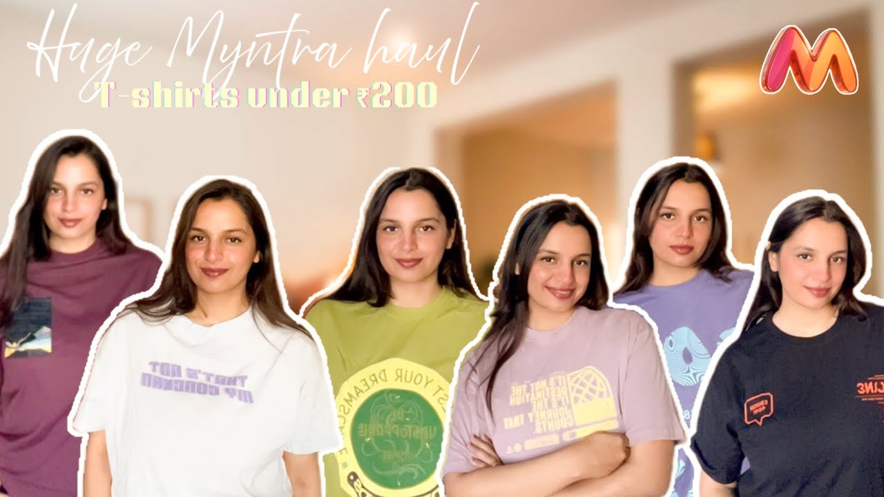 Myntra T-Shirt Haul Under ₹200 | Affordable & Trendy Finds