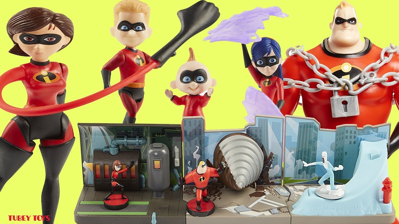 Incredibles 2 Movie Toys Huge Haul Poseable Action Figures Unboxing Review Demonstration