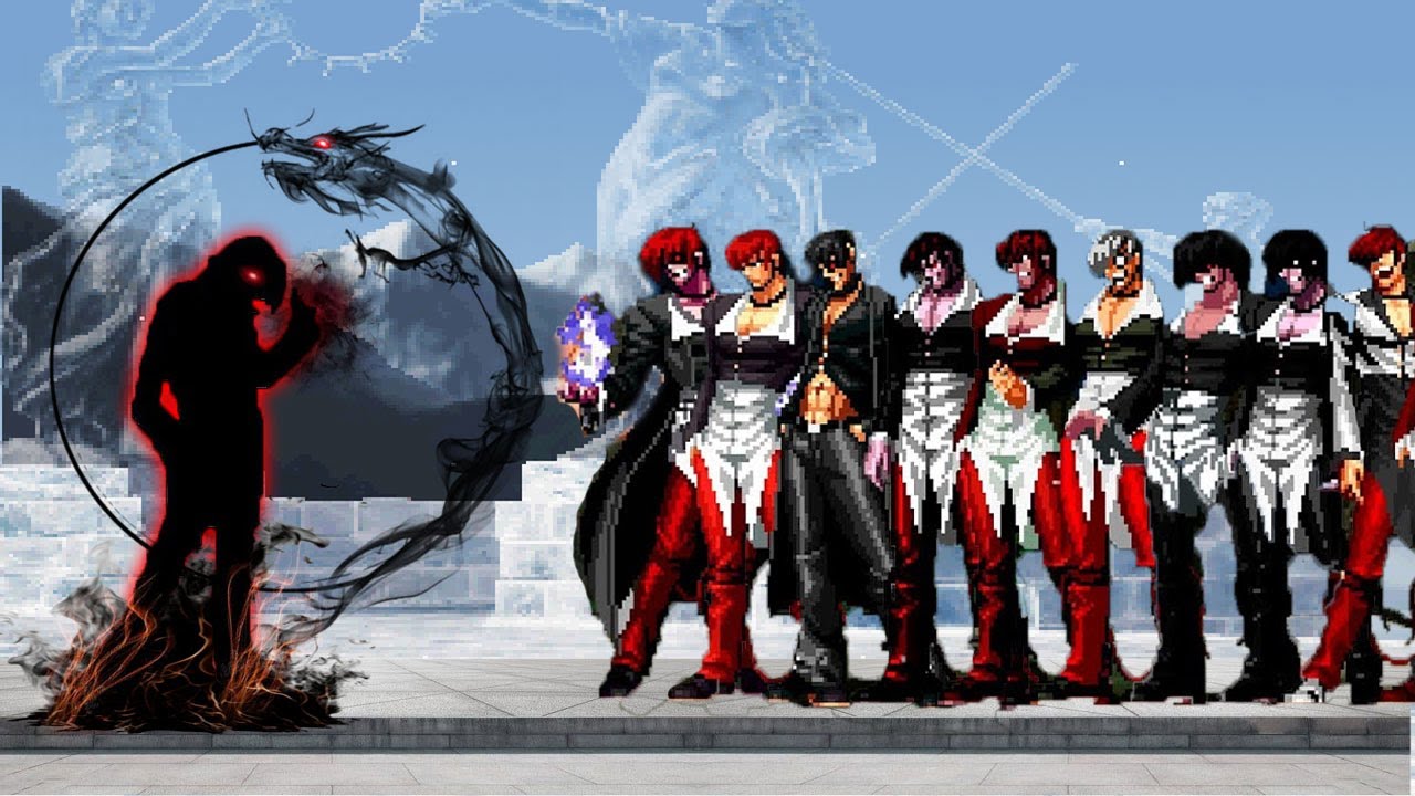 [Mugen KOF]  Yagwick VS Bosses Orochi Iori Team