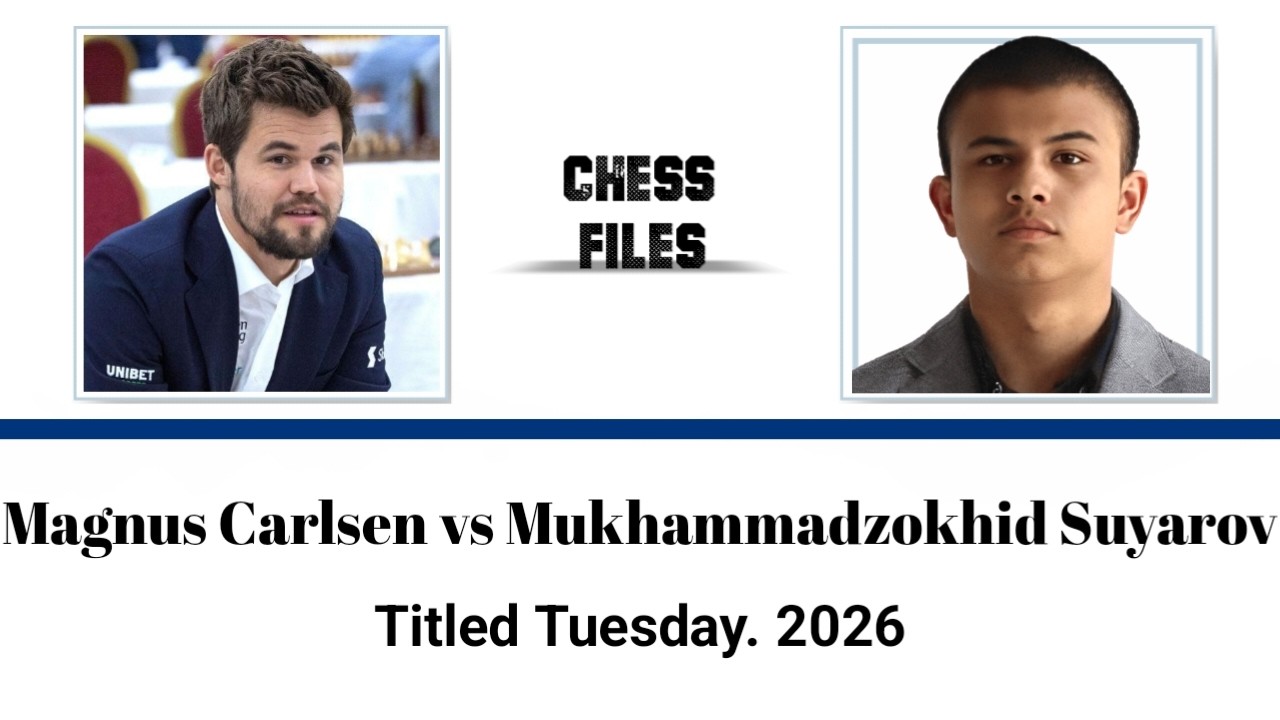 Magnus Carlsen vs Mukhammadzokhid Suyarov • Titled Tuesday, 2026