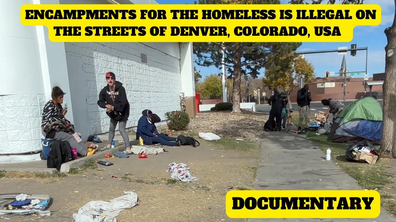 Sleeping on the streets of Denver, Colorado, is illegal, but the homeless are scattered everywhere.