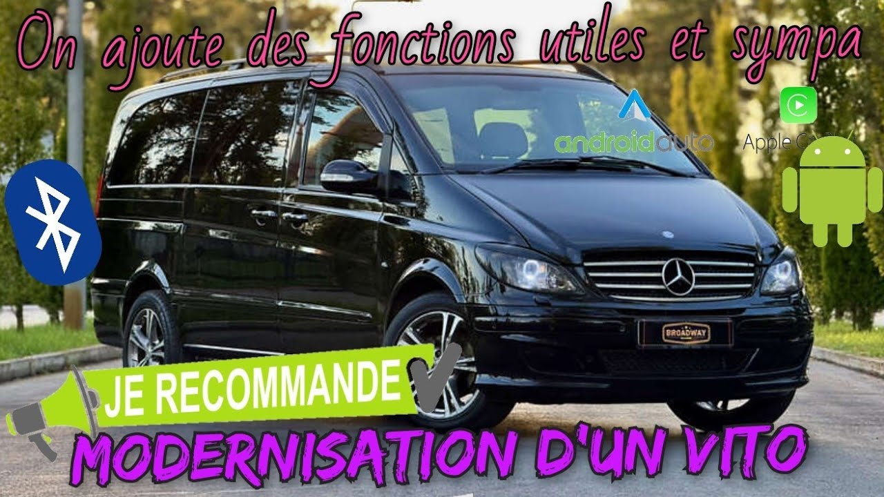 Montage d'un autoradio Android avec caméra de recul sur Mercedes Vito utilitaire.