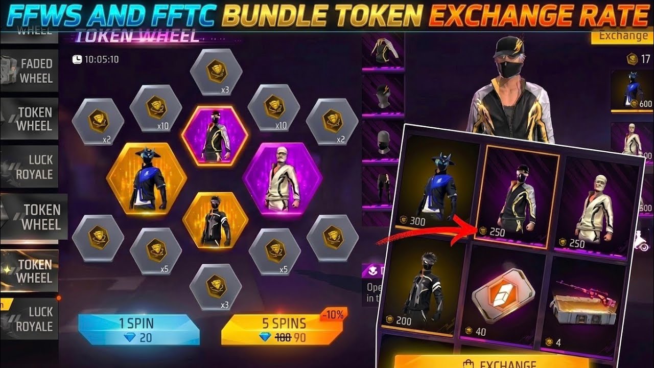 FFWS bundle return confirm date | FFWS and FFTC bundle token exchange rate| Free Fire upcoming event