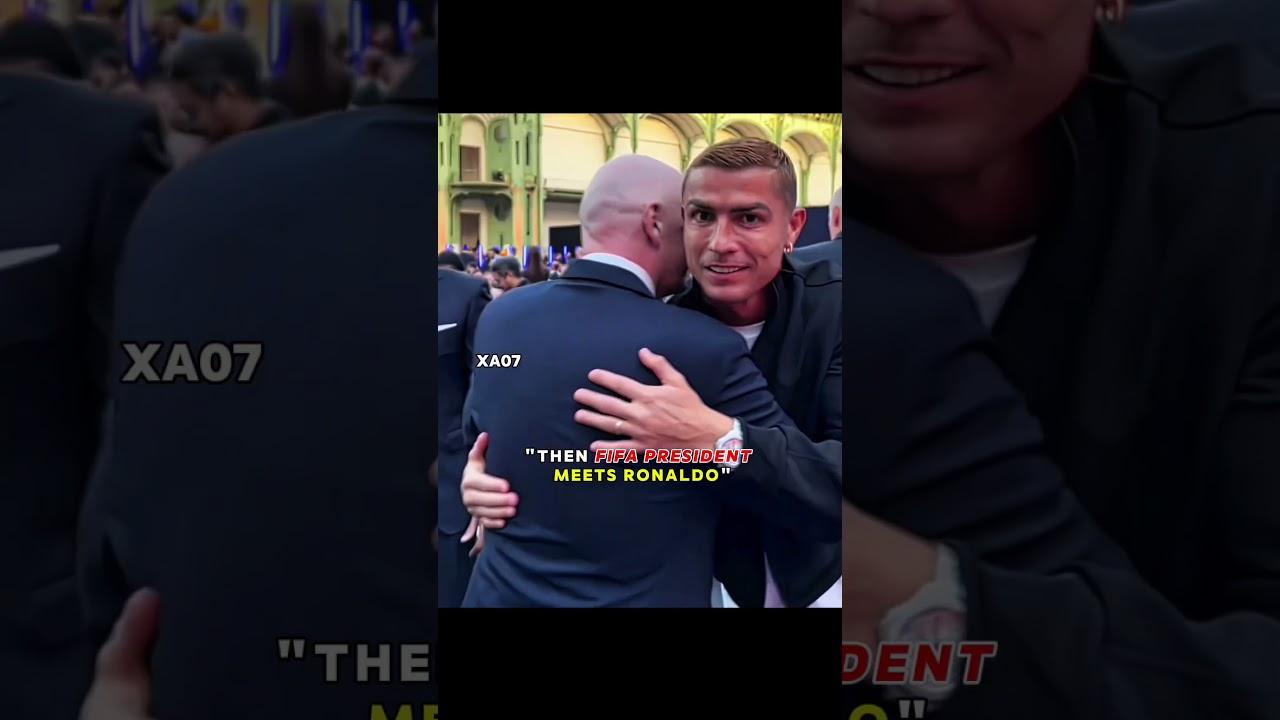 Ronaldo's Reaction To Fifa President🤯😂 #shorts #ronaldo #fifa #messi #shortsvideo