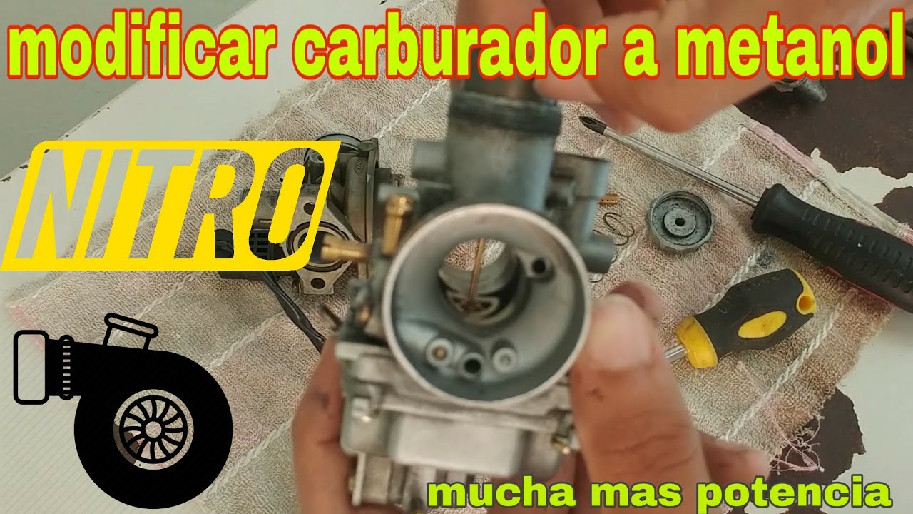 Cómo modificar carburador de Scooter o moto (gasolina a metanol) increíble resultados😱