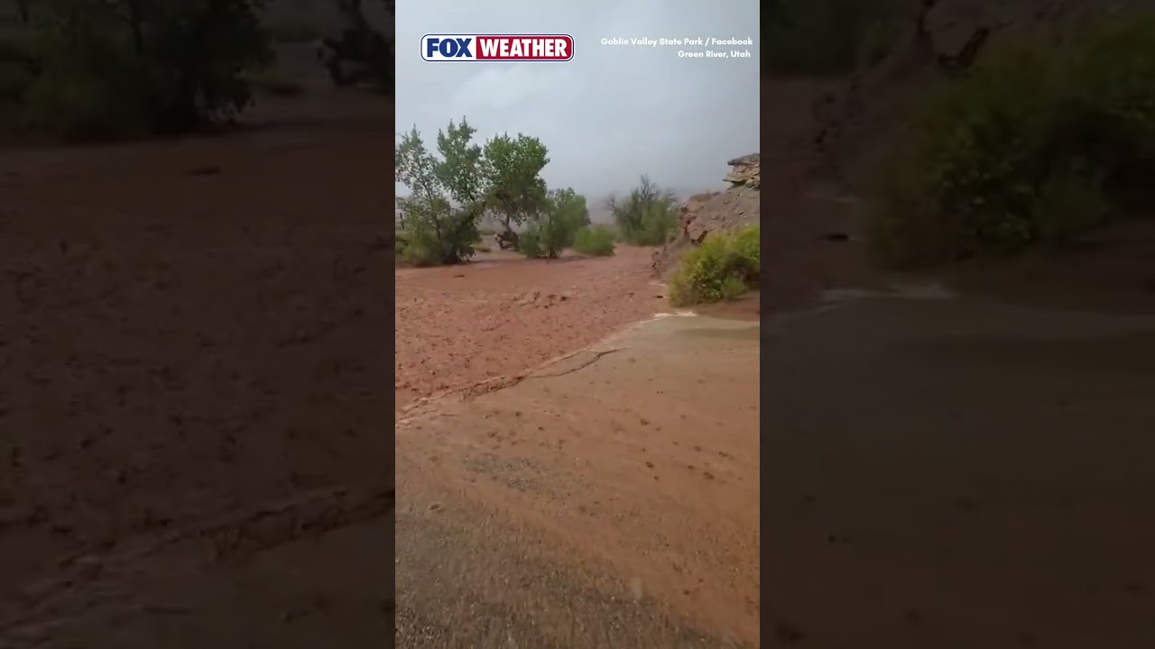 Heavy Rain Triggers Flooding In Goblin Valley State Park