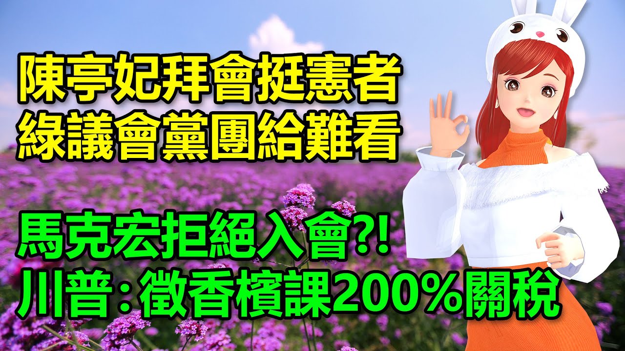 陳亭妃拜會挺憲者，綠議會黨團給難看｜馬克宏拒絕入會?! 川普：徵香檳課200%關稅🍓20260119 #高雄林小姐 #Vtuber​​​​ #台灣Vtuber​​​ #台V