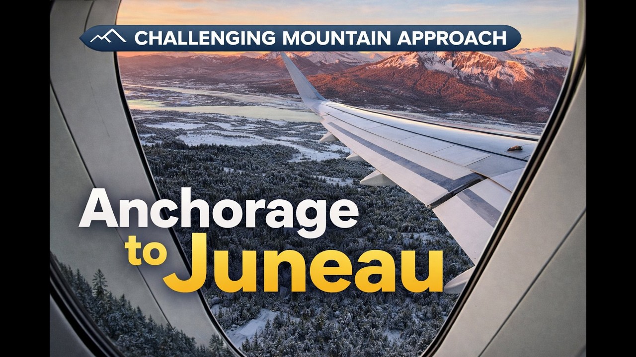 Flying Over Alaska’s Mountains Anchorage to Juneau | Challenging Landing | 11 Min