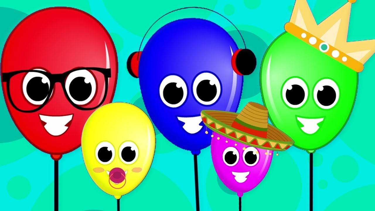 Balões dedo família | desenho animado | desenho infantil | crianças Vídeo | Balloons Finger Family
