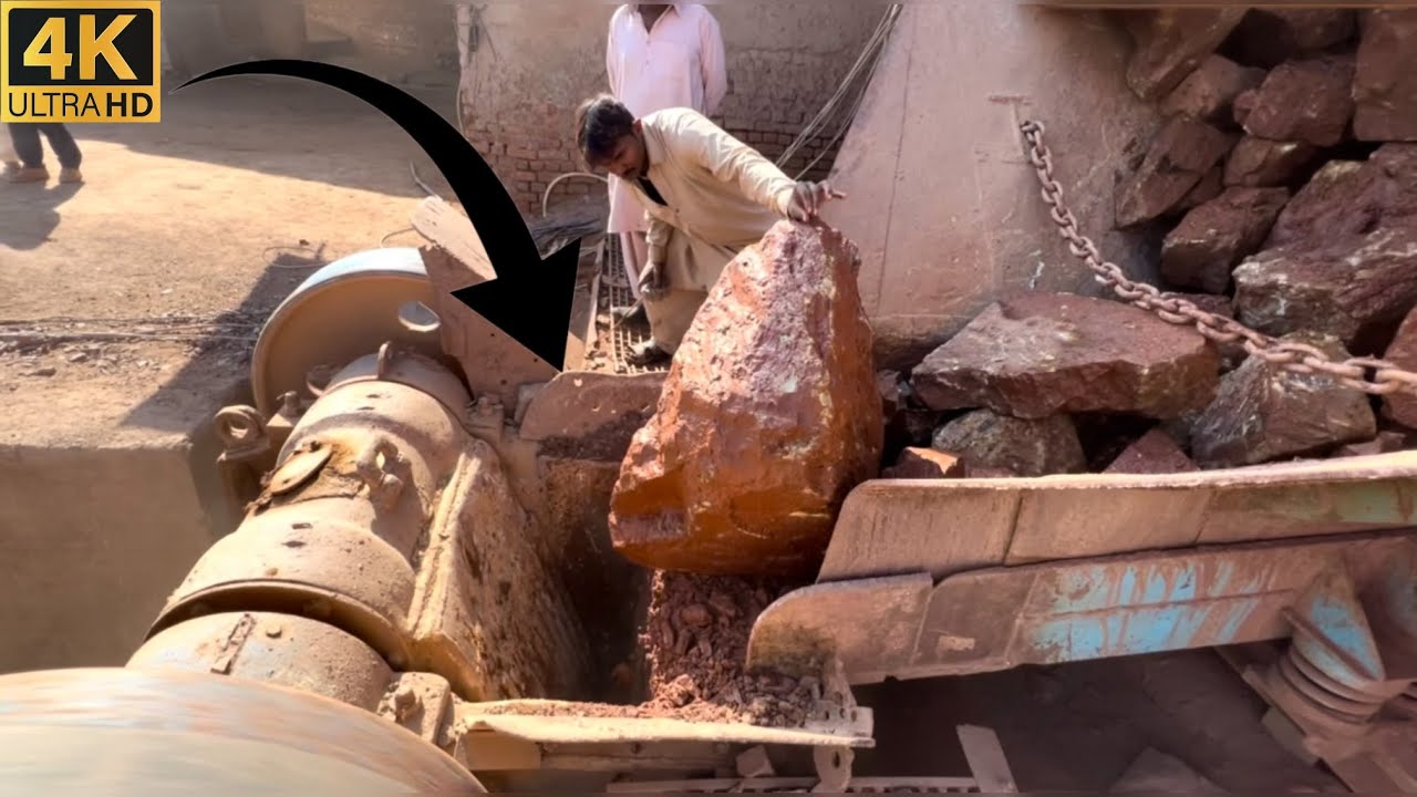 Big Rock Jaw Crusher Machine in Action | Powerful Stone Crushing ASMR Sounds