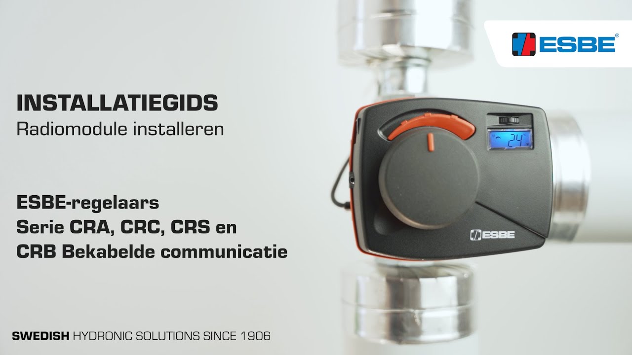 Installeer radiomodule voor draadloze communicatie (CRB916) &ndash; ESBE-regelaar
