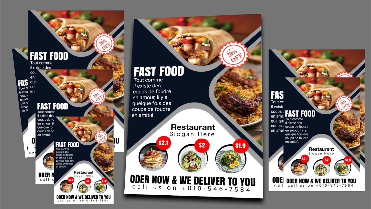 How to make a professional Flyer on Android PixelLab App|| (Restaurant flyer)