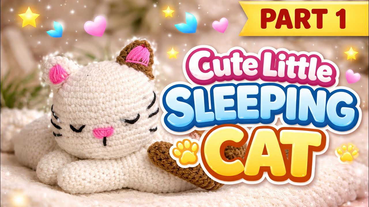 Cute little sleeping 😴 cat 🐱 part 1 