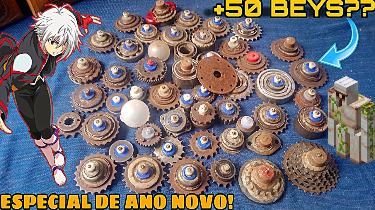 TENHO + 50 BEYS?? ( ESPECIAL DE ANO NOVO ) Mostrando Todas As MINHAS BEYBLADES CASEIRA ATUALIZADO!!