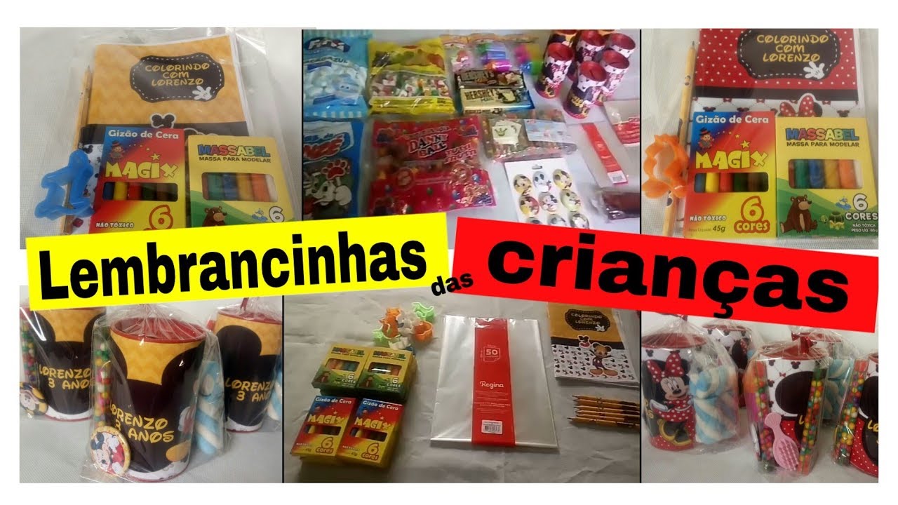 Enchendo lembrancinhas das crianças e montando os kit diversão