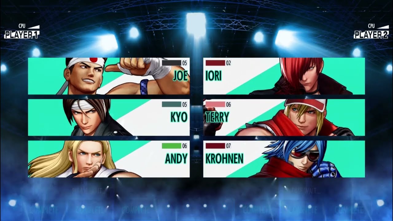 King of Fighters XV - Joe/Kyo/Andy vs Iori/Terry/Krohnen