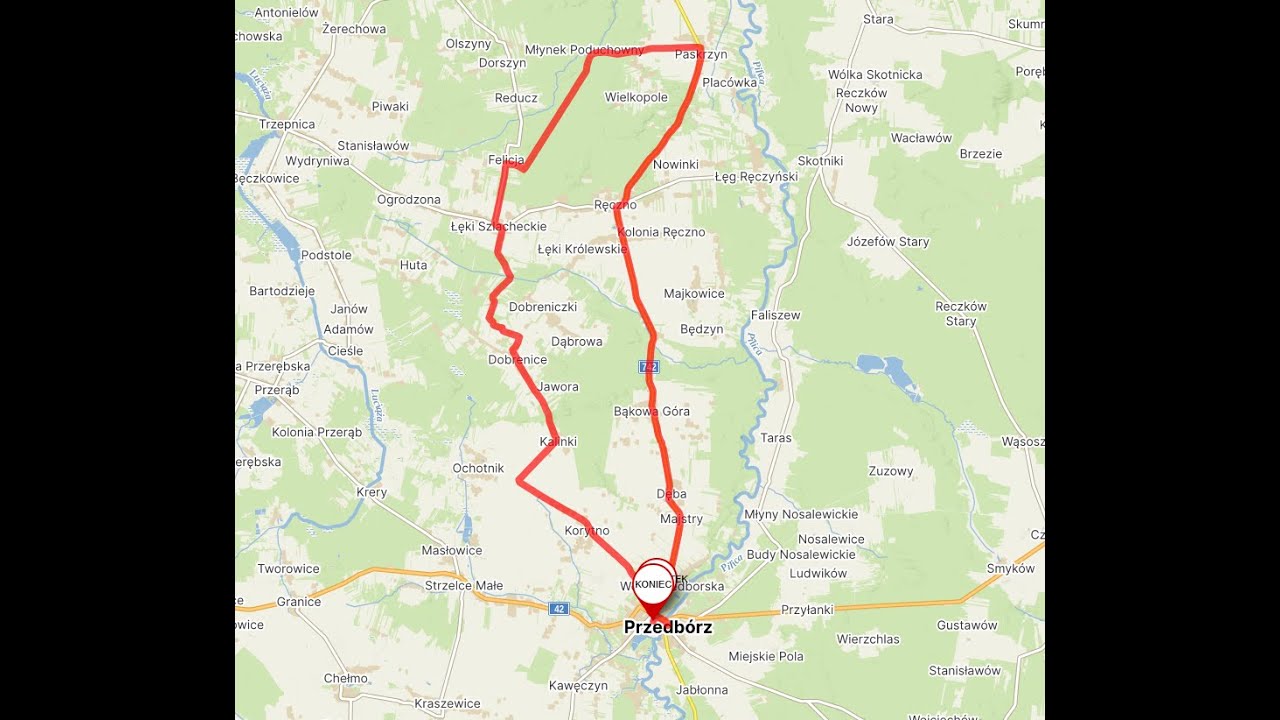 2025 - Przedbóz, Ręczno, Łęki Szlakeckie, Korytno, Przedbórz 45 km