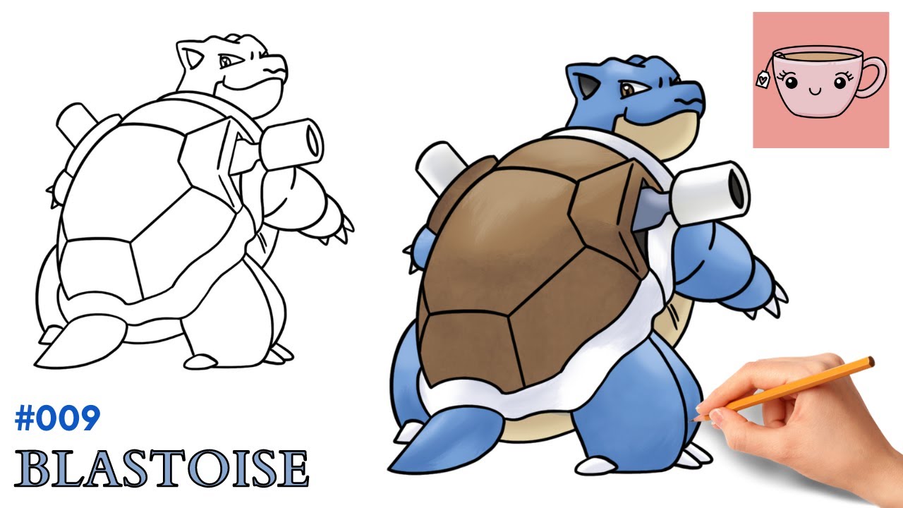 How To Draw Blastoise | Pokemon 