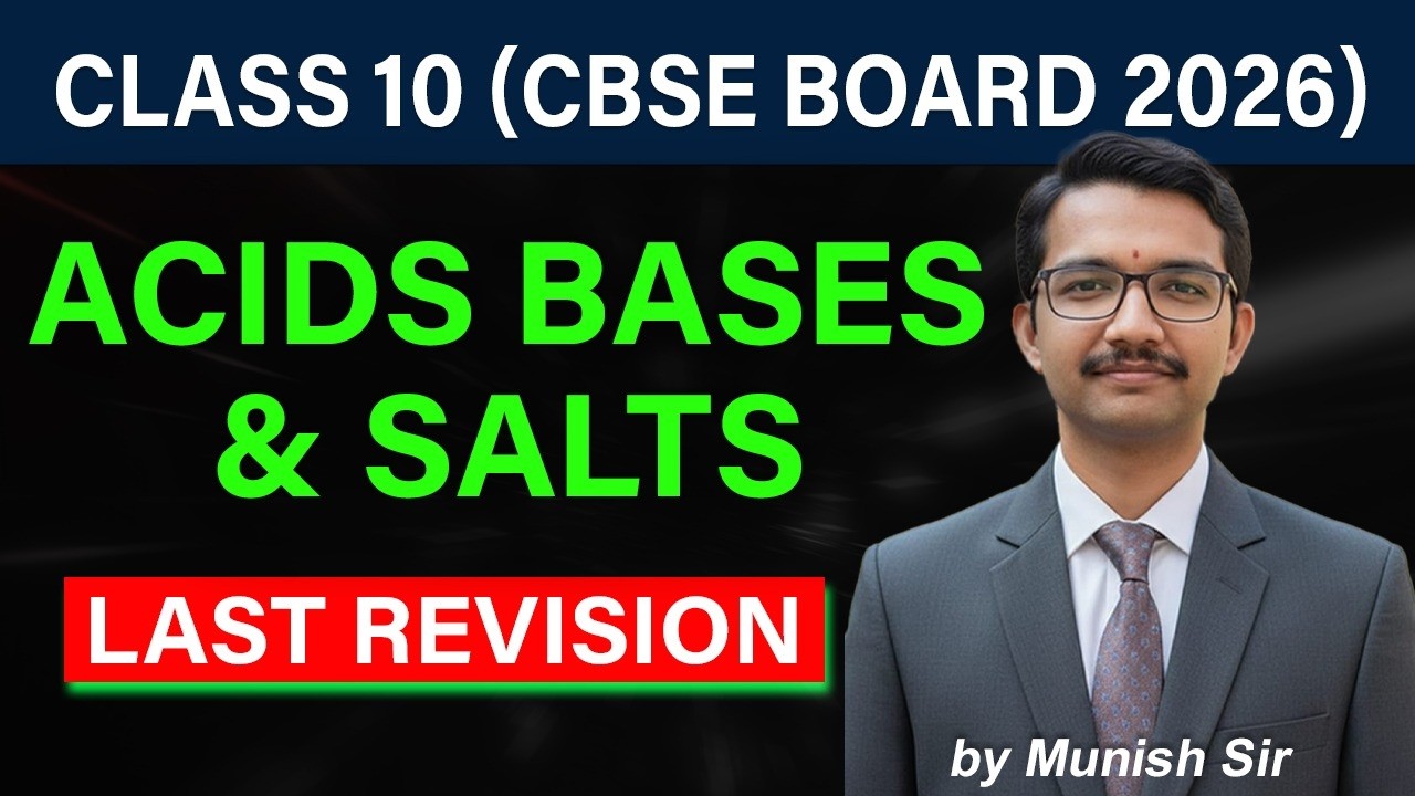 Class 10 Board Exam 2026 | Acids Bases & Salts | by Munish Sir | #acidsbasesandsaltsclass10 #class10