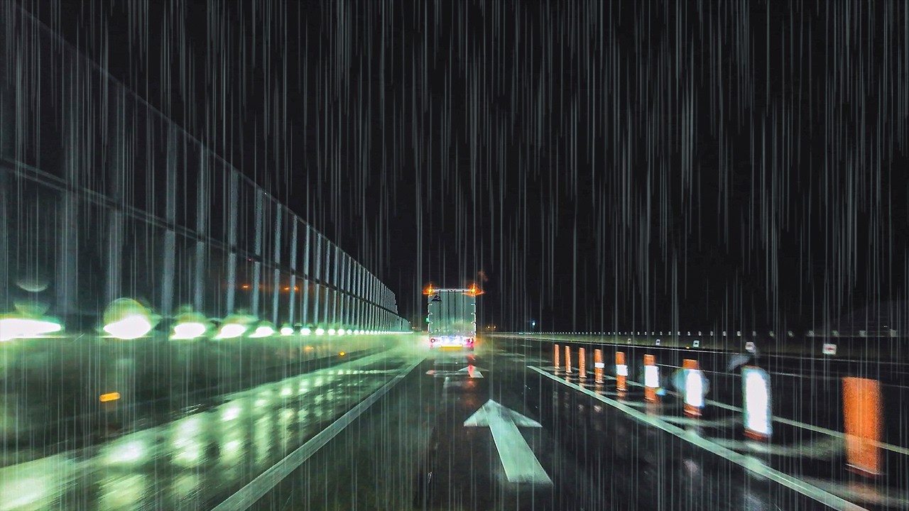 ☔️Heavy Rain Highway Drive😴 for #Sleep #Work #Study