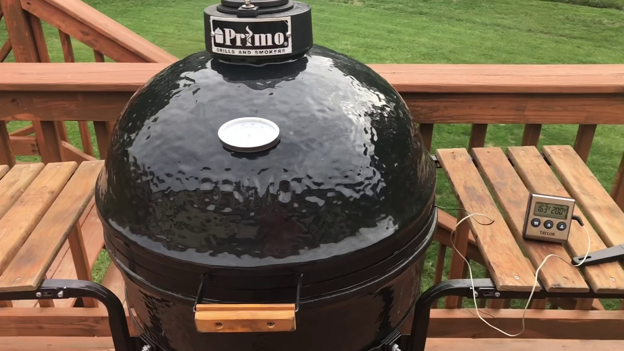 Brisket on the primo smoker