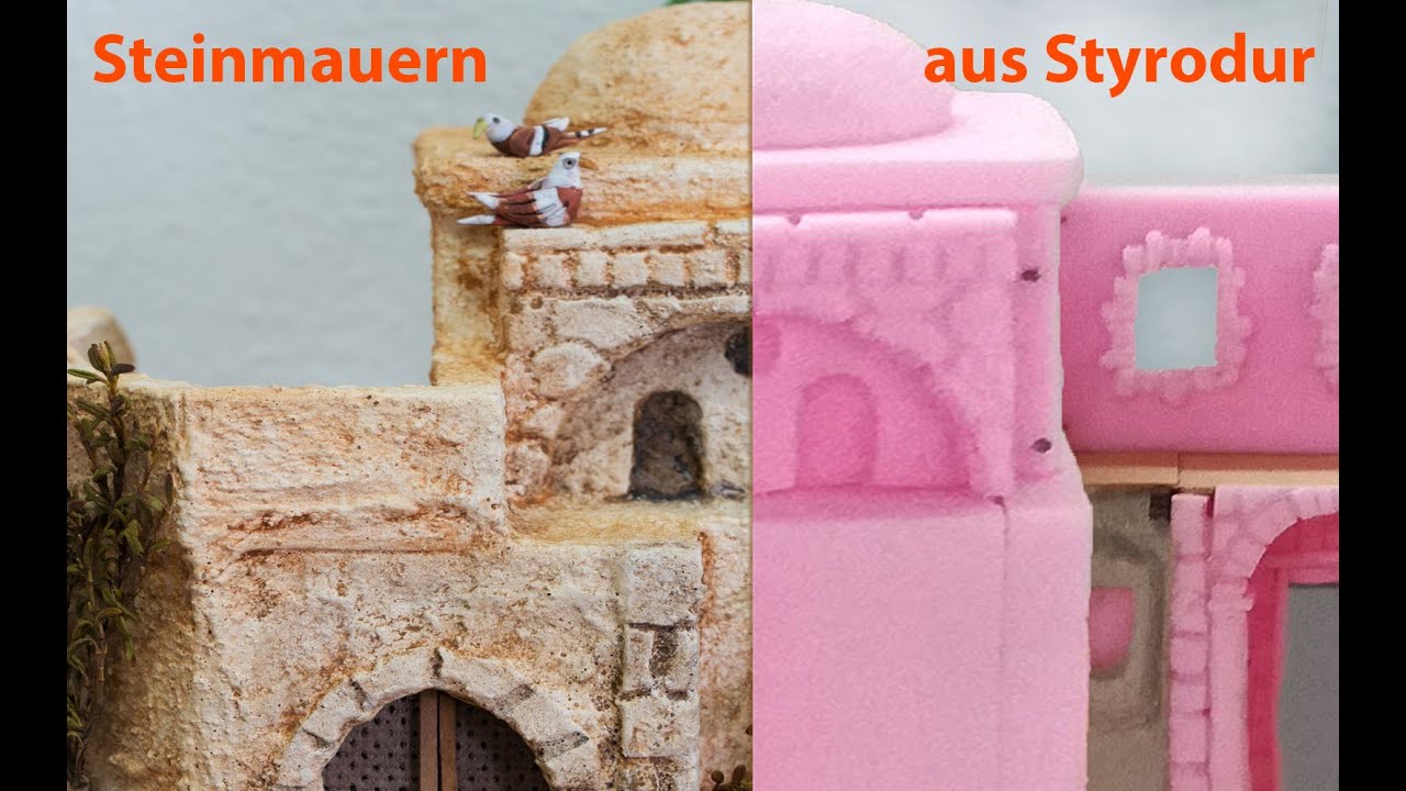 Modellbau: Steinmauern aus Styrodur (XPS-Hartschaum)