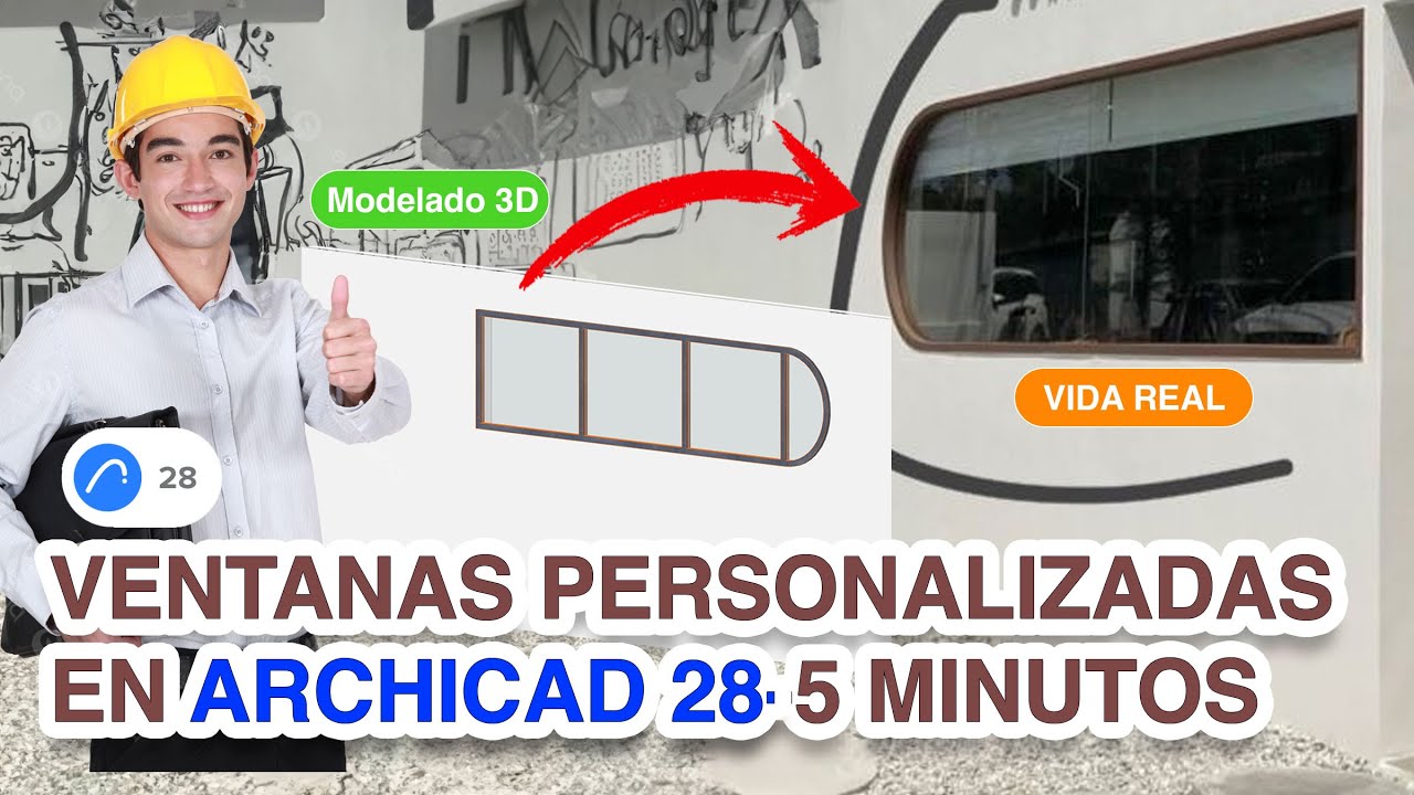 🔶 Cómo MODELAR VENTANAS PERSONALIZADAS en Archicad 28 ✅ RÁPIDO Y FÁCIL💚 #archicad #topografia