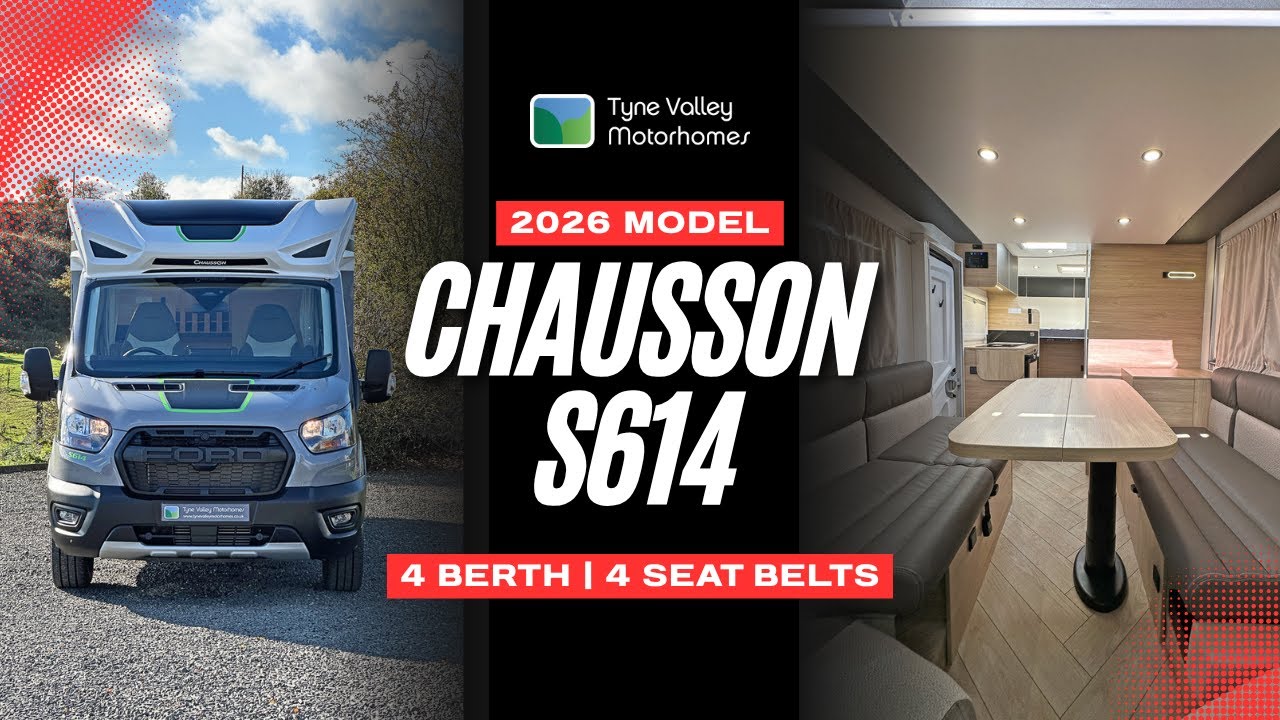 Chausson S614 Sport Line 2026 года | Видеообзор компактного автодома с 4 спальными местами