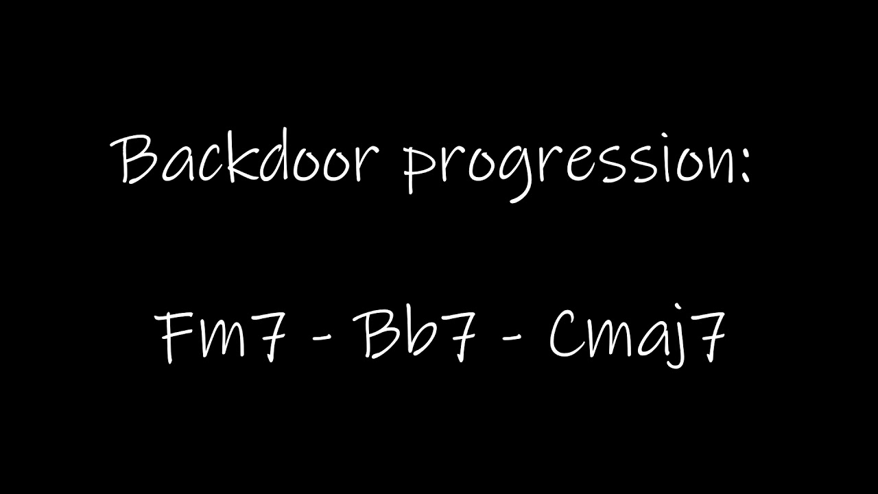 Backdoor progression backing track on Cmaj (251)