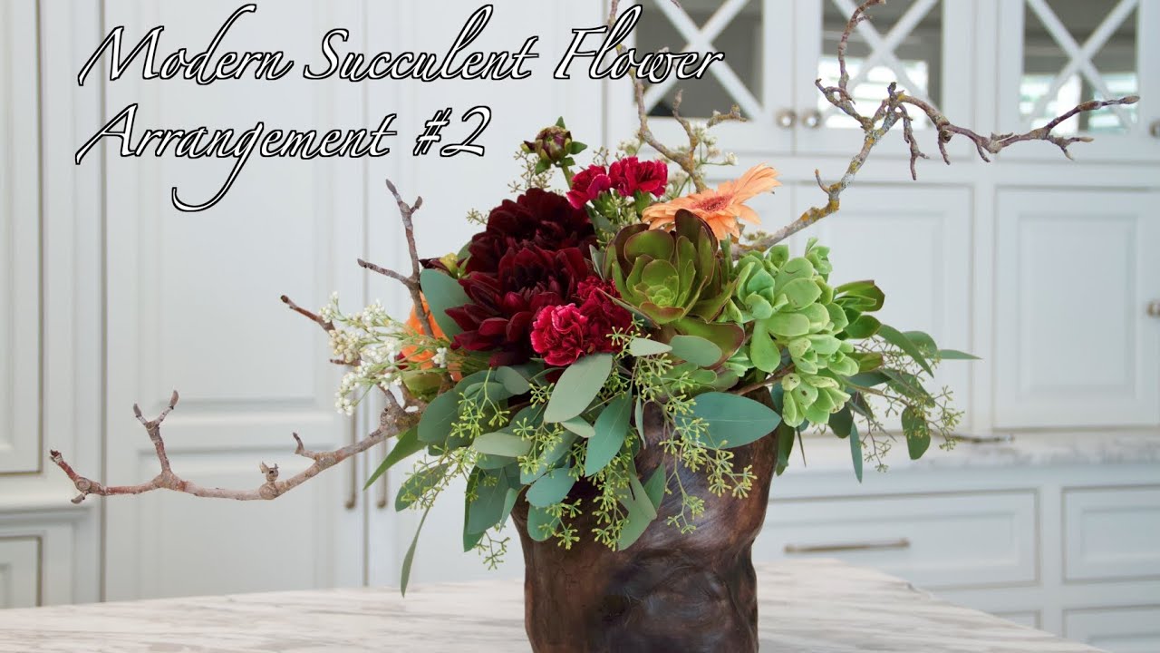 How to Create a Modern Flower Arrangement with Succulents (part 2)