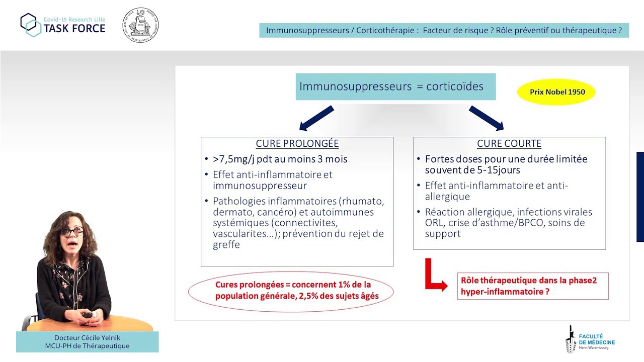 #23 - Immunosuppresseurs : facteurs de risque de sévérité, préventif/thérapeutique  - Dr C.Yelnik -