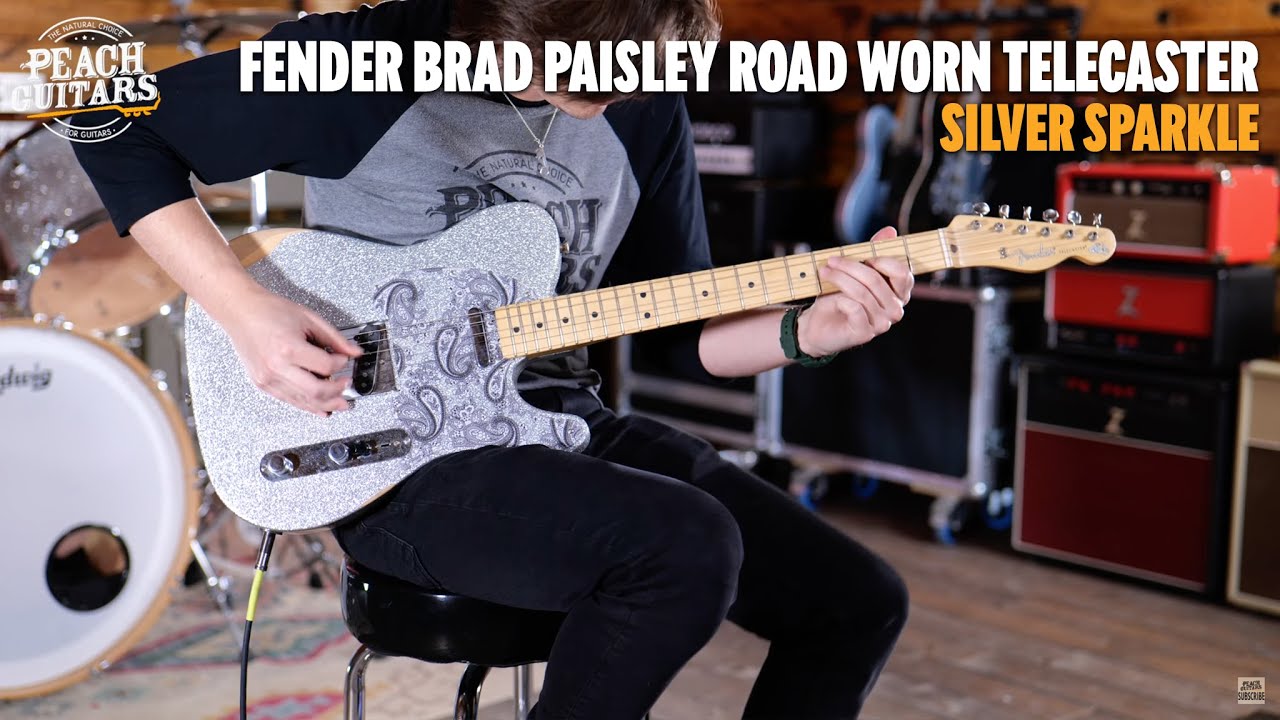 No Talking...Just Tones | Fender Artist Brad Paisley Road Worn Telecaster | Maple - Silver Sparkle