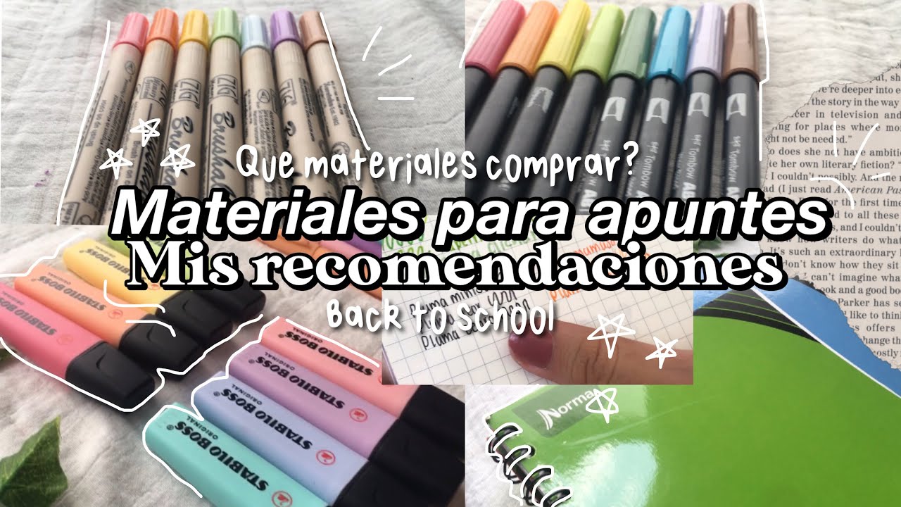 ✨MATERIALES para APUNTES BONITOS🌱 mis recomendaciones back to school 📖 sof_art_notes