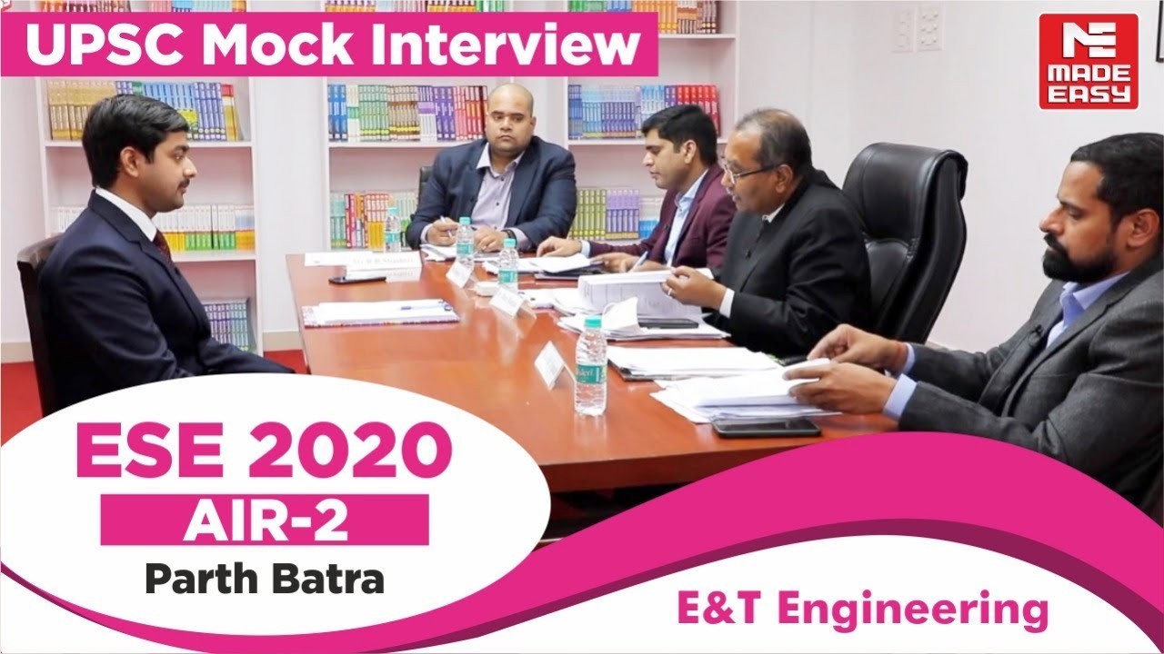 UPSCToppers'Interview| ESE2020 AIR-2 Parth Batra |MADE EASY Panel Chairman Dr.Shree Ranjan(IAS Retd)