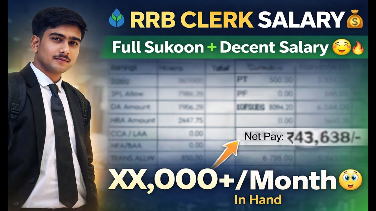 RRB CLERK SALARY SLIP || FULL SUKOON + DECENT SALARY || #rrbclerksalary #rrbclerk #rrbpo