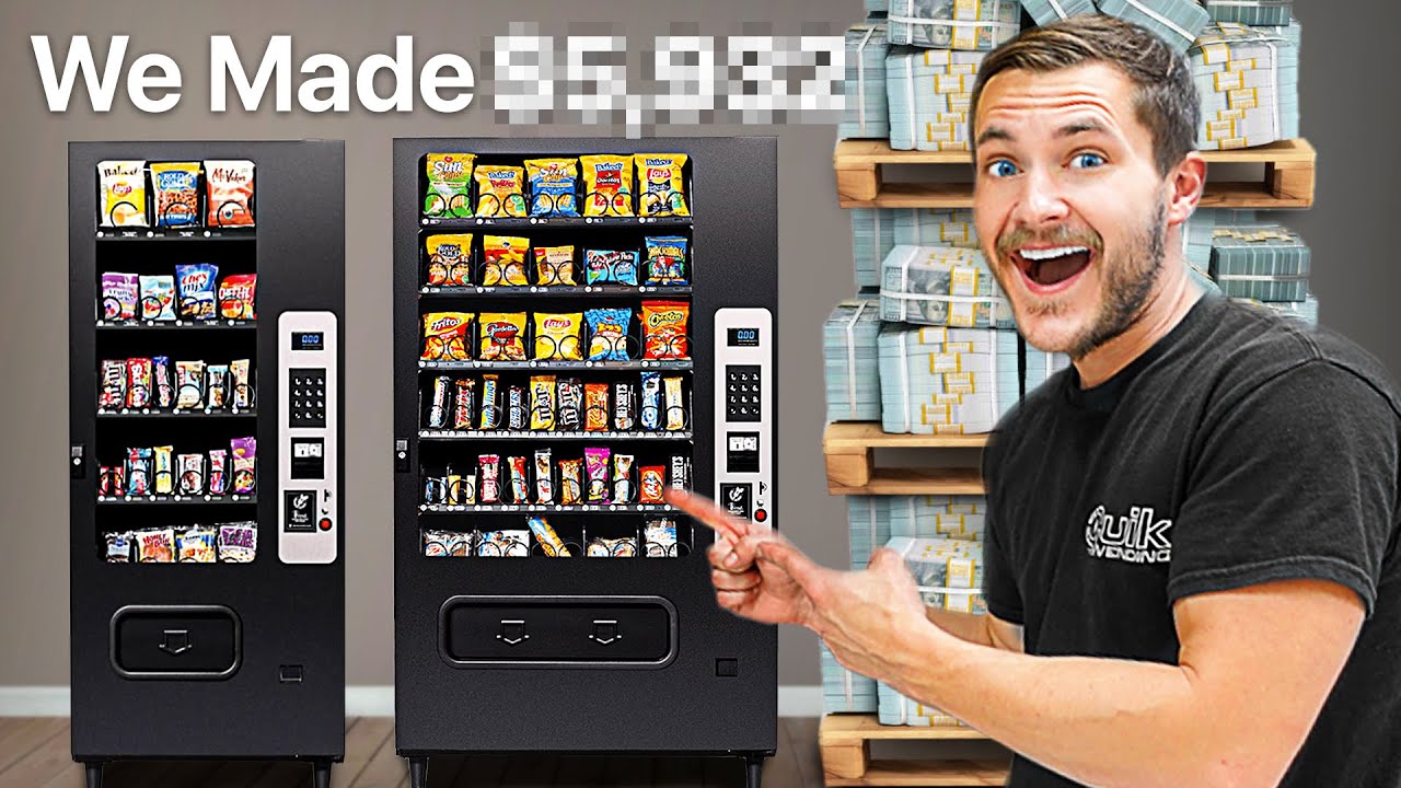 Collecting Money From 5 Of Our Vending Machines!